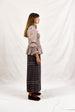 BINNY - " BLACK RUN with SUSAN " - 100% Cotton Gingham Shirred Puff Sleeve Blouse.