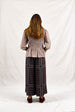 BINNY - " BLACK RUN with SUSAN " - 100% Cotton Gingham Shirred Puff Sleeve Blouse.