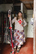 BINNY - 100% Wool Intarsia Knit Crewneck Sweater.