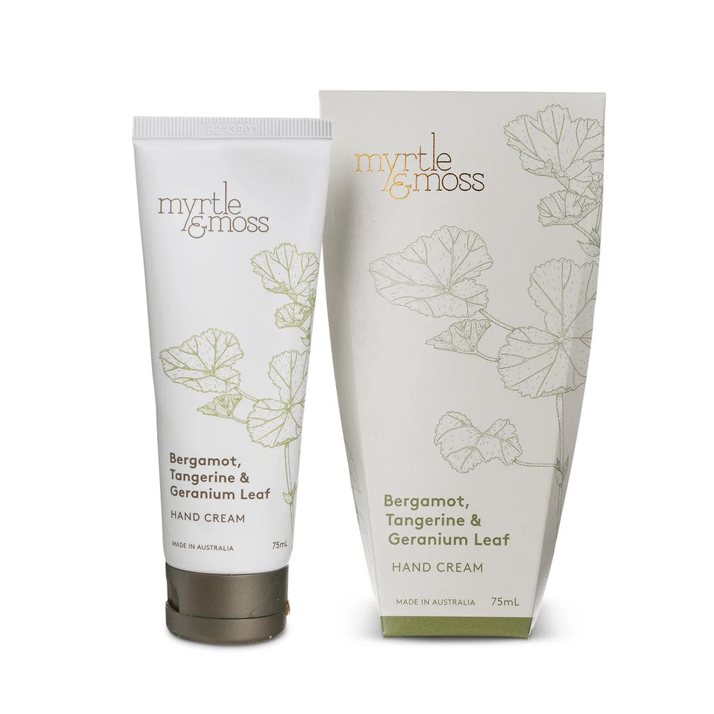 MYRTLE & MOSS - Hand Cream - BERGAMOT TANGERINE & GERANIUM LEAF