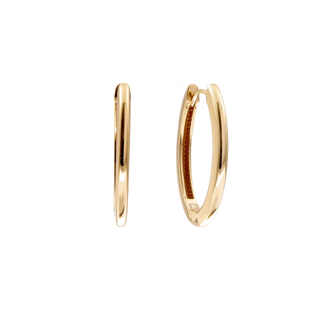 SYBELLA JEWELLERY - CLAIRE GOLD PLATED LARGEROUND HOOP EARRINGS