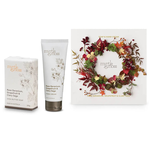 MYRTLE & MOSS - ROSE DUET - ROSE GERANIUM, GRAPEFRUIT & CLARY SAGE
