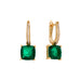 SYBELLA JEWELLERY - IRIS GOLD PLATE AND GREEN CZ EARRING