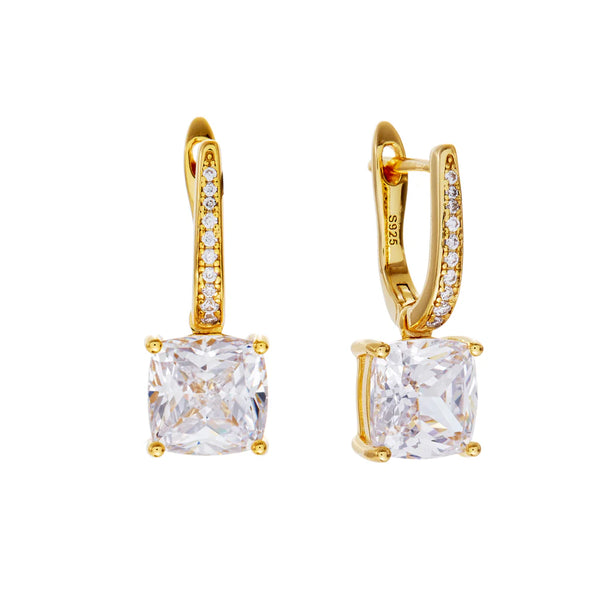 SYBELLA JEWELLERY - IRIS GOLD PLATE AND CLEAR CZ EARRING