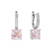 SYBELLA JEWELLERY - IRIS SILVER AND LIGHT PINK CZ EARRING
