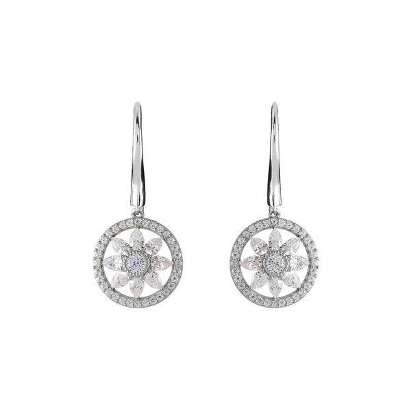 SYBELLA JEWELLERY - LUCIA SILVER FLOWER CZ EARRINGS