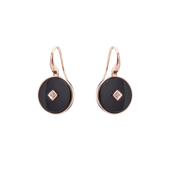 SYBELLA JEWELLERY - POPPY ROSE GOLD & BLACK EARRINGS