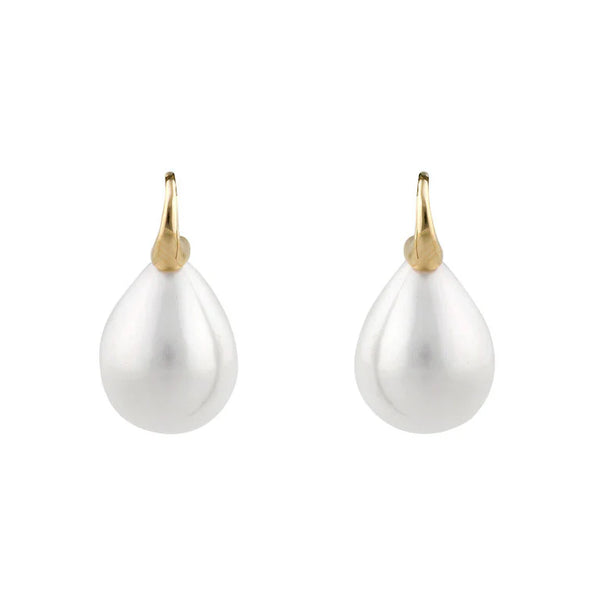 SYBELLA JEWELLERY - DARCY BAROQUE PEARL EARRINGS ON GOLD HOOK