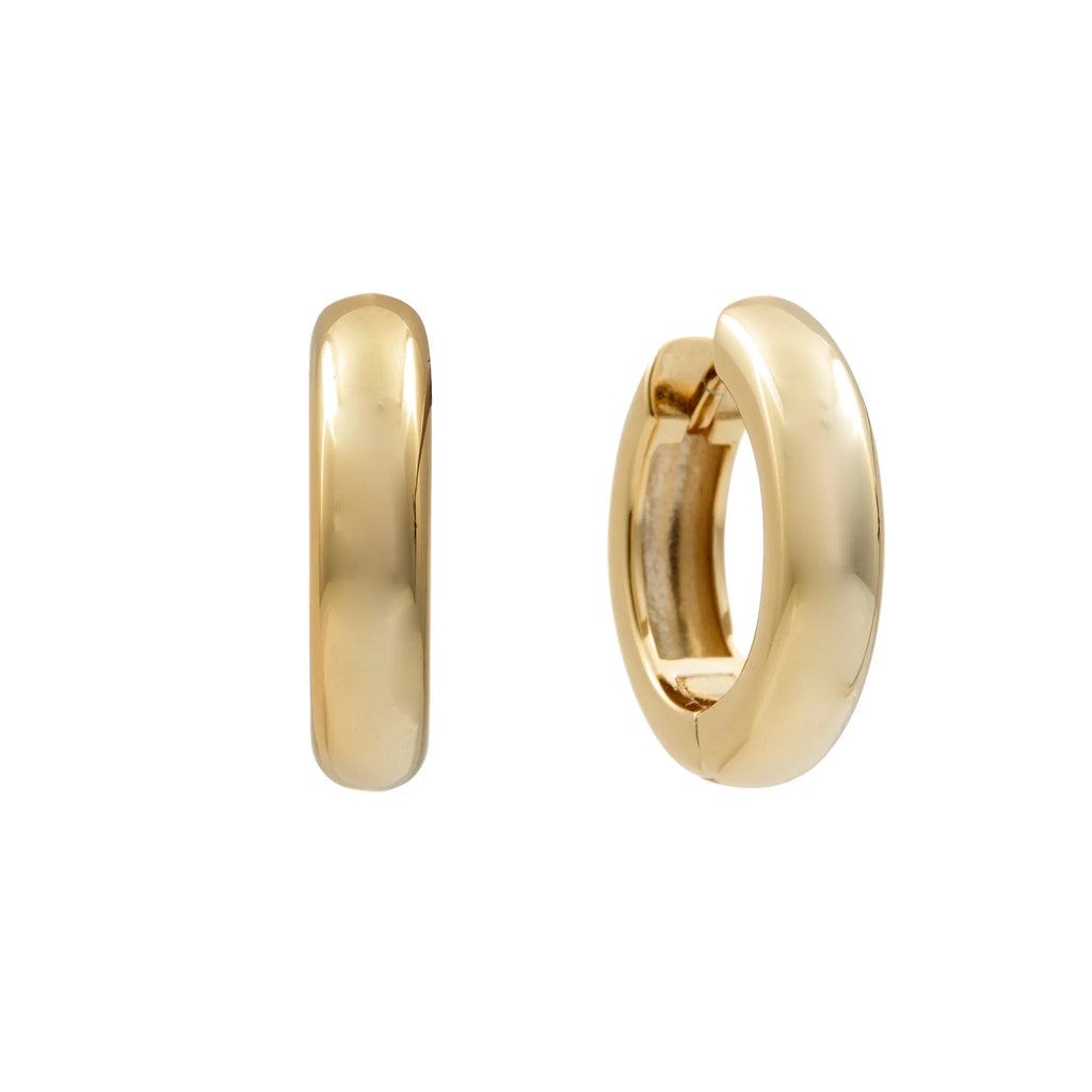 SYBELLA JEWELLERY - EDIE GOLD PLATED MEDIUM ROUND HOOP EARRINGS