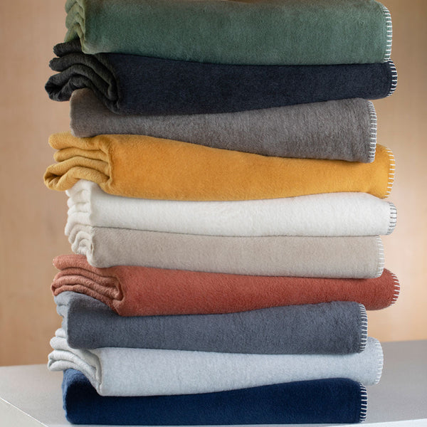 DAVID FUSSENEGGER-  SAVONA - MONOCHROMATIC Throw - Various Colours