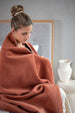 DAVID FUSSENEGGER -  SAVONA GRADIENT - RED WAVES  throw