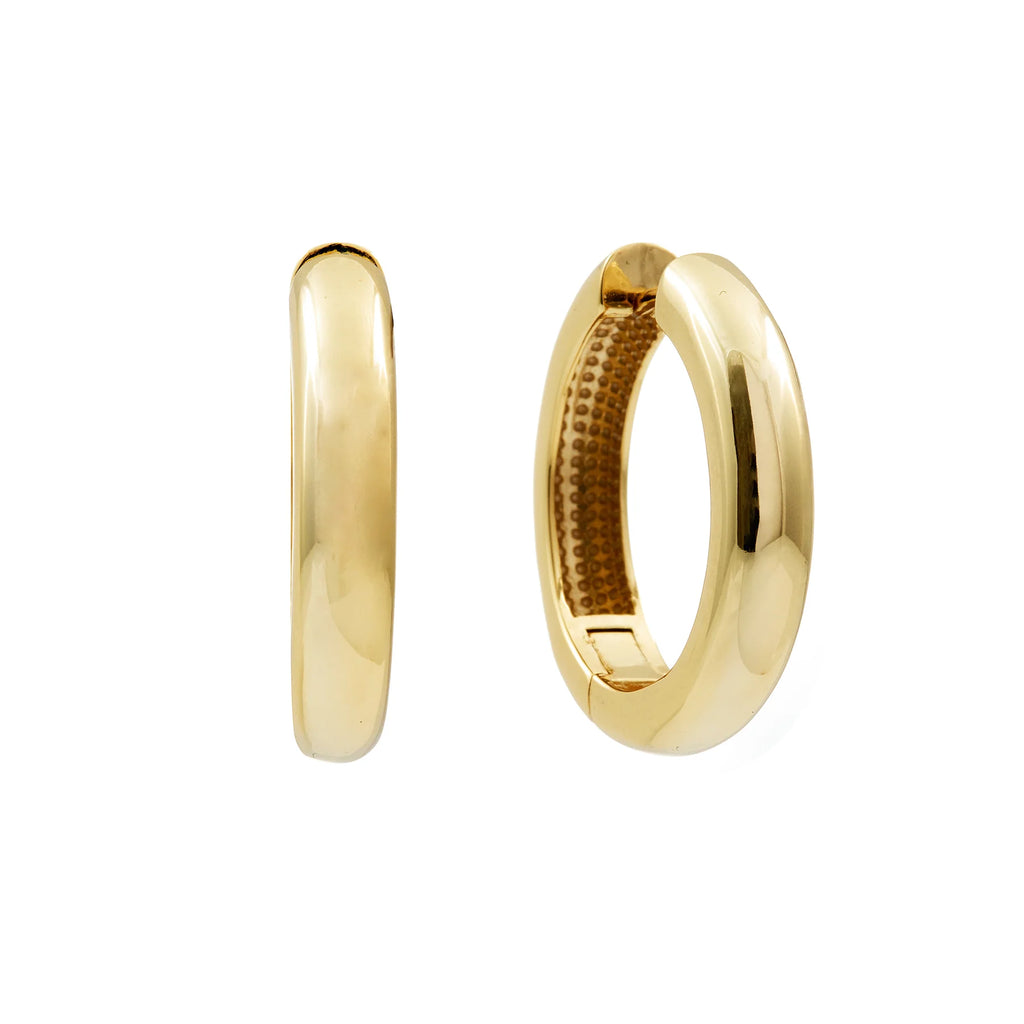 SYBELLA JEWELLERY - FREYA GOLD PLATED LARGE ROUND HOOP EARRINGS