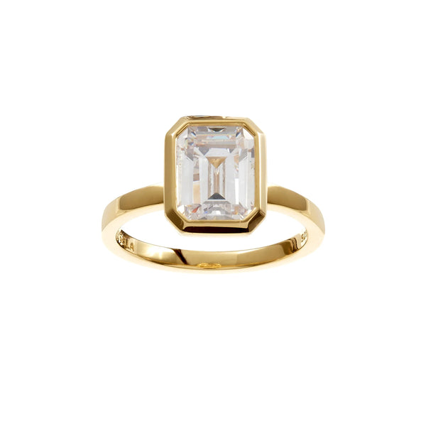 SYBELLA JEWELLERY - GABRIELLA GOLD BAGUETTE DRESS RING