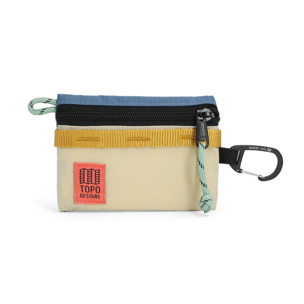 TOPO DESIGNS - ACCESSORY BAG MOUNTAIN  - STONE BLUE / BONE WHITE