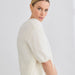 MIA FRATINO - ERKIA TEE - Cashmere/Wool  - Polar White