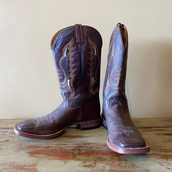 OLD WEST Vintage Men's Cowboy Boots - Size US 10.5 D