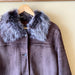 COACH USA SUEDE LEATHER & SHEARLING JACKET - SIZE 8 EX COND.