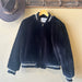 ENA PELLY FAUX FUR BOMBER JACKET - BLACK -  (Vintage)