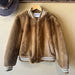 ENA PELLY FAUX FUR BOMBER JACKET - TAN  (Vintage)