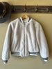 ENA PELLY FAUX FUR BOMBER JACKET - CREAM - SIZE 6 AU (Vintage)