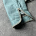 Sonia Bogner Vintage 2000s Aqua Blue Lamb Whipstitch Trim Leather Jacket Size 14