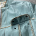 Sonia Bogner Vintage 2000s Aqua Blue Lamb Whipstitch Trim Leather Jacket Size 14