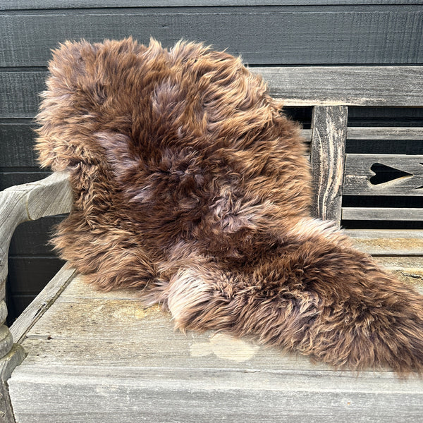 BRITISH SHEEPSKIN (Small ) - Dark Natural Mix #005