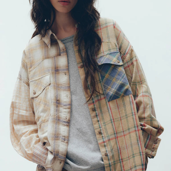 THE TALES  - HALF n HALF Teddy Western Shirt