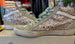 GOLDEN GOOSE - Midstar GLITTER LEATHER - Pink Ice- Size 38