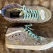 GOLDEN GOOSE - Midstar GLITTER LEATHER - Pink Ice- Size 38