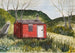 " VALENTINE HUT IN SUMMER " Art Print by Belinda Allen