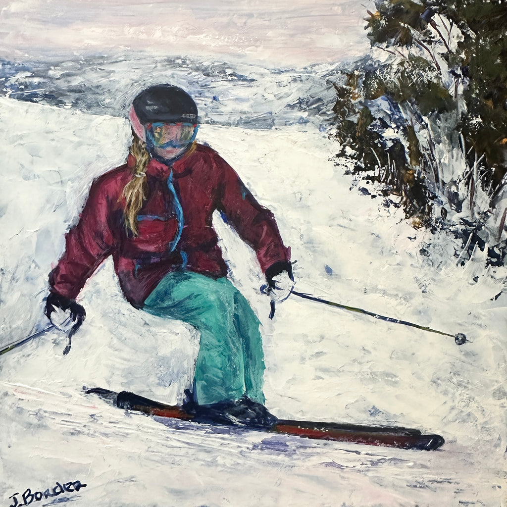 BEATRICE SKIING by Jenny Border