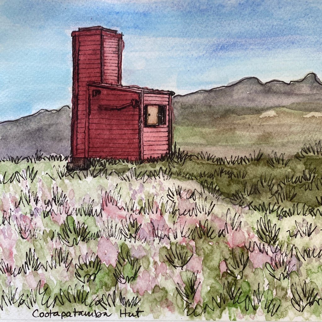 " COOTAPATAMBA HUT " Art Print by Belinda Allen