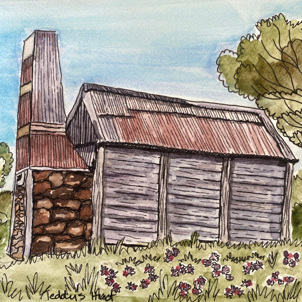 " TEDDYS HUT " Art Print by Belinda Allen