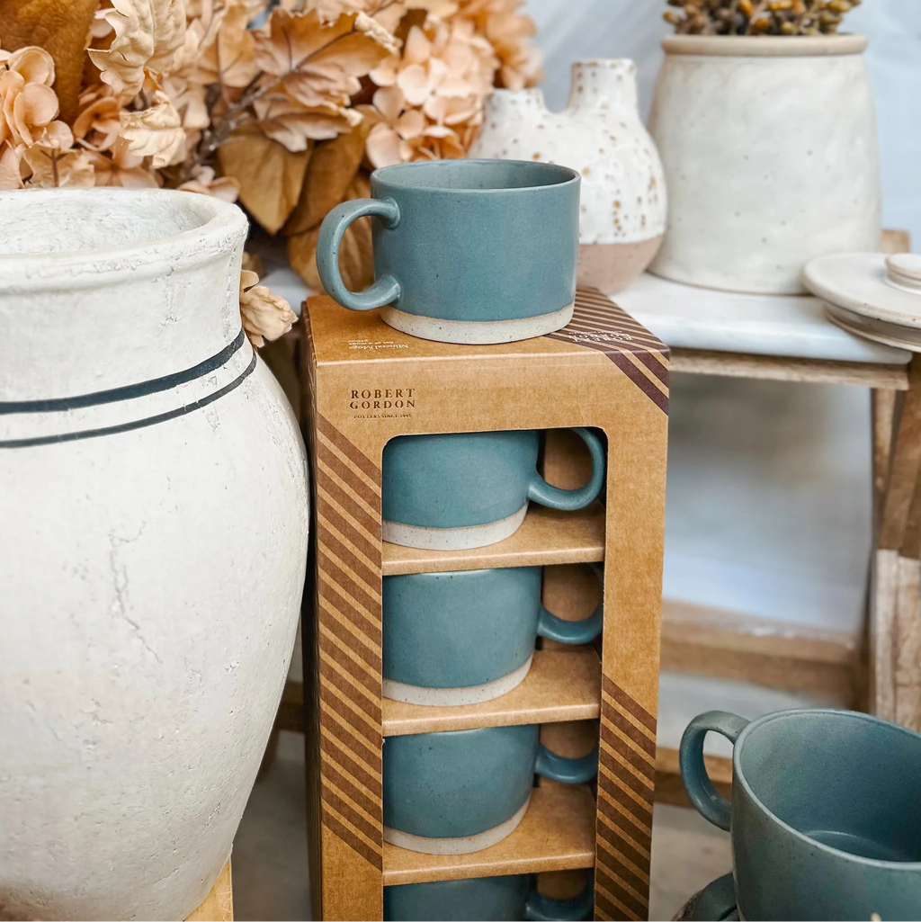 ROBERT GORDON - Mineral Mugs Set x 4  SAPPHIRE