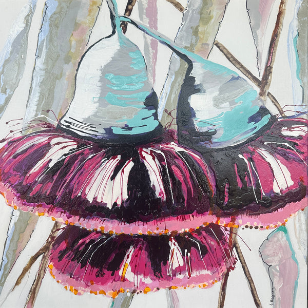FLOWERING GUMS 56CM X 56CM by SUE MAGAREY