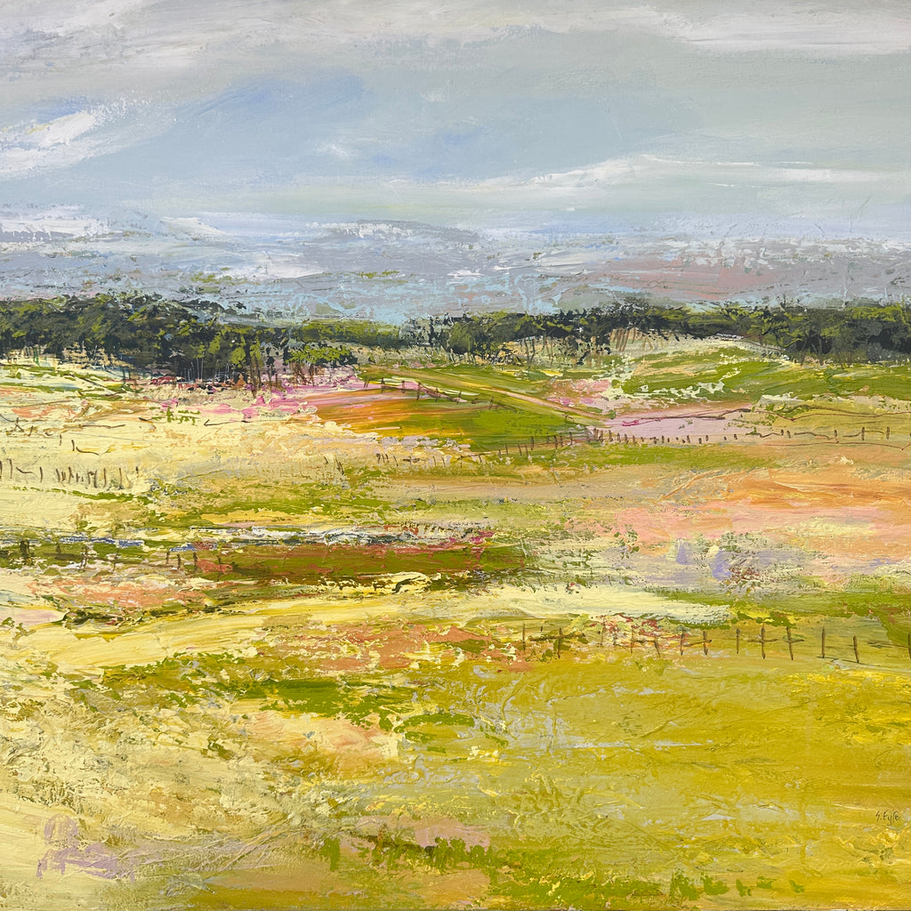 PADDOCKS at EVENING by SUE MAGAREY