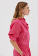LMND - Chiara L/S Shirt - Cotton Poplin - RASPBERRY