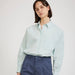 LMND - Chiara L/S Shirt - Cotton Poplin - SAGE