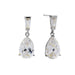 SYBELLA JEWELLERY - LOUISE SILVER TEAR DROP CUBIC ZIRCONIA DRESS EARRINGS