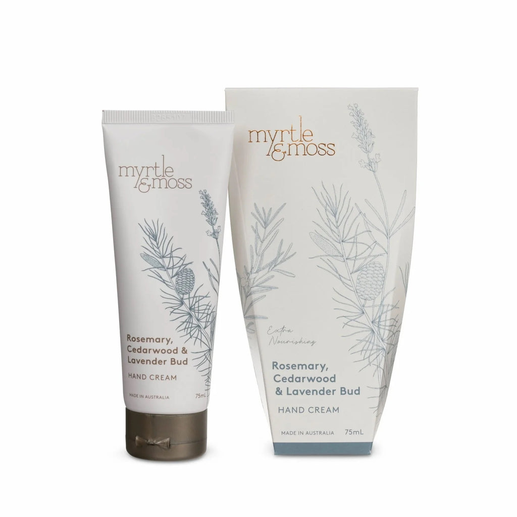 MYRTLE & MOSS - Hand Cream - ROSEMARY CEDARWOOD & LAVENDER BUD