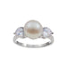 SYBELLA JEWELLERY - MARI STERLING SILVER FRESHWATER PEARL AND CUBIC ZIRCONIA RING