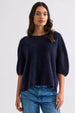 MIA FRATINO - ERKIA TEE - Cashmere/Wool  -  Midnight