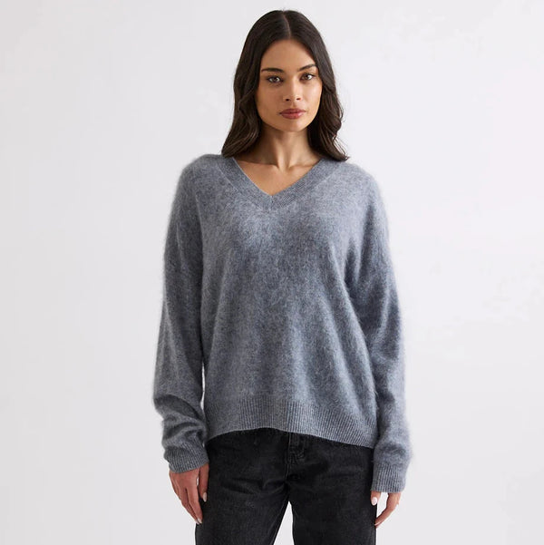MIA FRATINO - LENNY VEE - Cashmere/Wool  -  Smoke