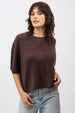 MIA FRATINO - ERKIA TEE - Cashmere/Wool  -  Dark Chocolate