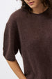MIA FRATINO - ERKIA TEE - Cashmere/Wool  -  Dark Chocolate