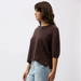 MIA FRATINO - ERKIA TEE - Cashmere/Wool  -  Dark Chocolate