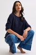 MIA FRATINO - ERKIA TEE - Cashmere/Wool  -  Midnight