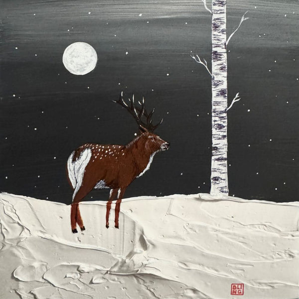 MELINDA HELBLING - Moonlit Birch & the Wanderer