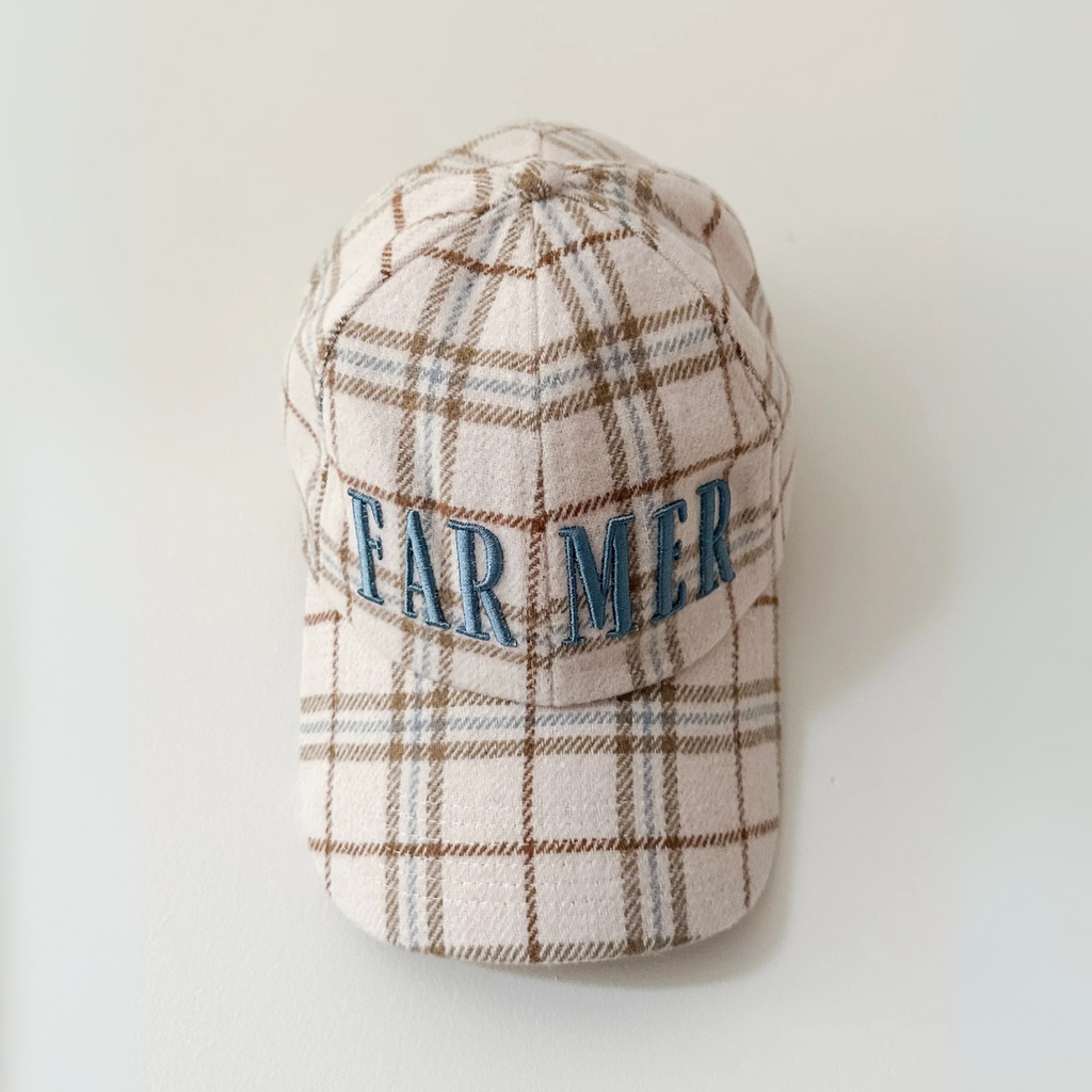 WHITNEY SPICER - Plaid Cap - NEUTRAL